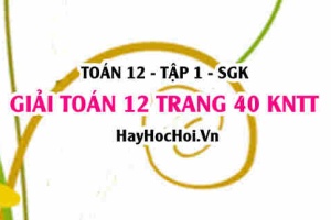 Giải Toán 12 trang 40 tập 1 Kết nối tri thức